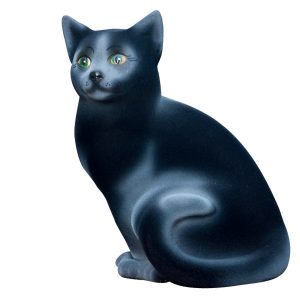Керамическая копилка кошки Мурка черная