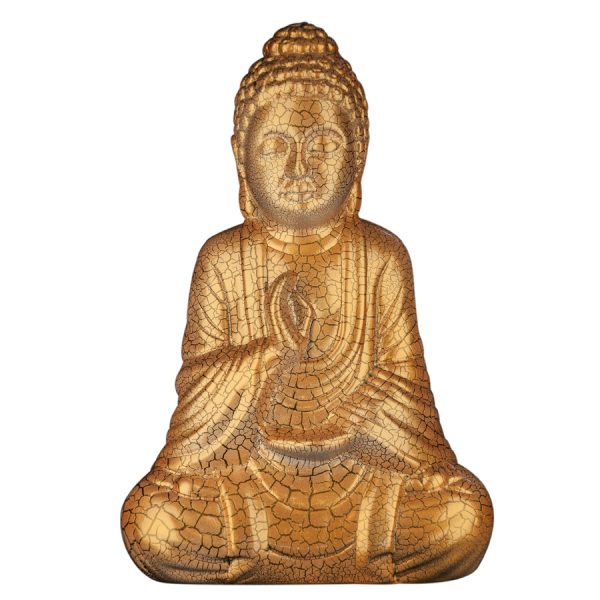 Керамическая Статуэтка Будда золотой кракелюр