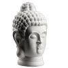 Керамическая статуэтка Голова Будды матовая белая