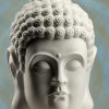 Статуэтка Голова Будды белая матовая сторис