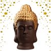 Статуэтка Голова Будды купить темно-коричневая с золотом