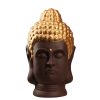 Статуэтка Голова Будды темно-коричневая с золотом