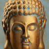 сторис Голова золотая Будды с окислами