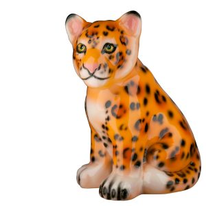 Керамическая Копилка Детеныш Леопарда глянец