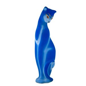 Копилка кошка Багира большая синяя флок